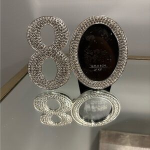 Stunning rhinestone “80” frame new with tag retail $89